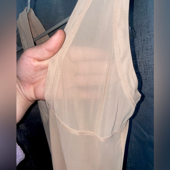 Tan colored see through one piece(shorts set) 🙊 - Picture 2 of 3